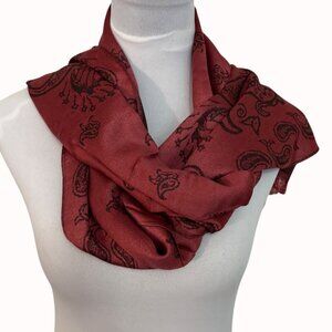 Lazordy Paisley Burgundy Cashmere Scarf Fringed Fashion Accessory Soft Luxurious